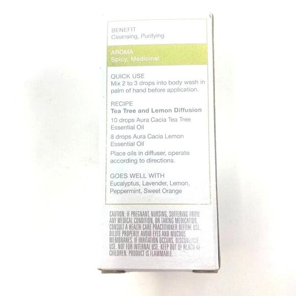 Aura Cacia 100% Pure Essential Oil Tea Tree 0.5 fl oz Purifying Cleansing - Picture 5 of 8